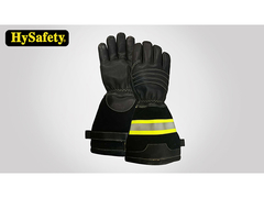 Sapador-bombeiro Gloves Long Cuff do certificado de EN659/GOST R com fita reflexiva